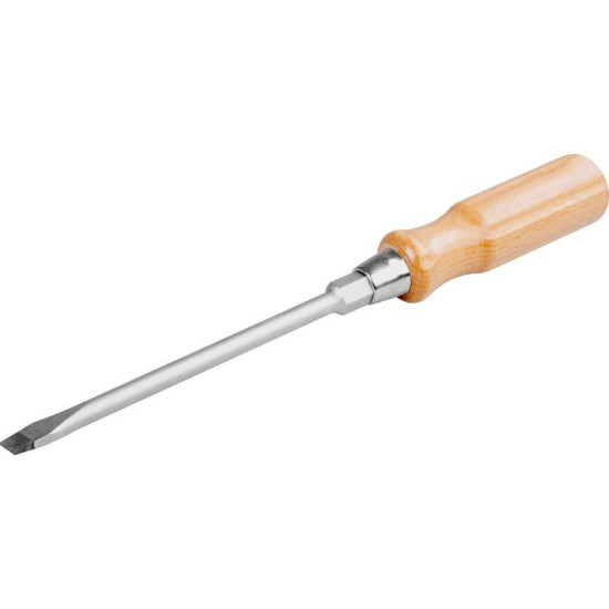 Flat screwdriver Format 6260-0100, Cr-V, wooden handle Flat screwdriver Format 6260-0100, Cr-V, wooden handle