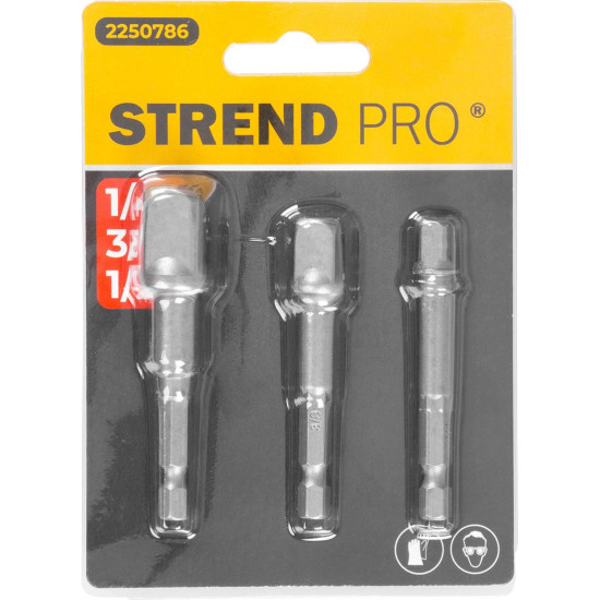 Strend Pro adapterikomplekt, puurile, 1/4", 3/8", 1/2"