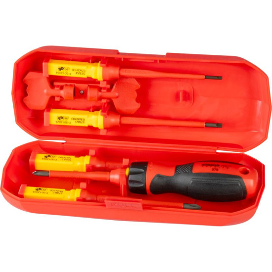 Screwdriver Set Strend Pro, VDE 8-piece, flat + Phillips, electrician's Screwdriver Set Strend Pro, VDE 8-piece, flat + Phillips, electrician's