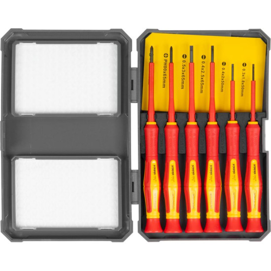 Screwdriver Set Strend Pro, VDE 6-piece, flat + Phillips, electrician's Screwdriver Set Strend Pro, VDE 6-piece, flat + Phillips, electrician's