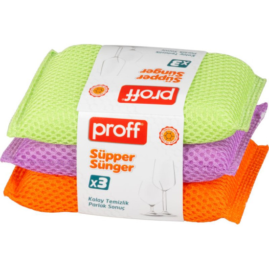 Sponge Strend Pro, 3 pcs, mixed colors