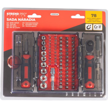 Strend Pro Premium Screwdriver, набор из 1 трещотки, 78 деталей