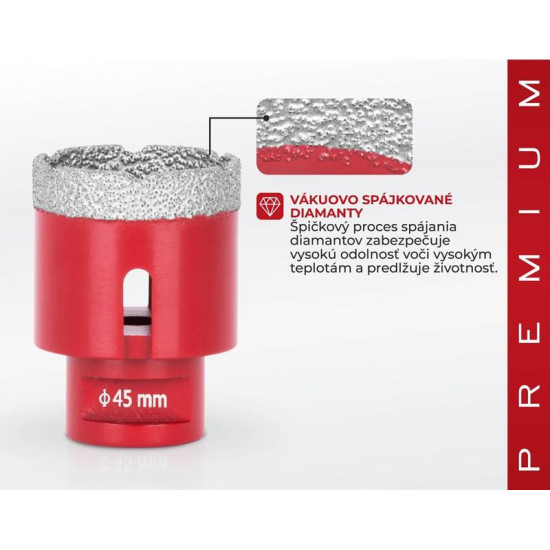 Diamond core hole drill Strend Pro Premium DCB11, 045 mm, M14, profesional Diamond core hole drill Strend Pro Premium DCB11, 045 mm, M14, profesional