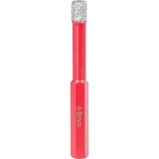 Diamond core hole drill Strend Pro Premium DCB12, 08 mm, holder HEX, profesional