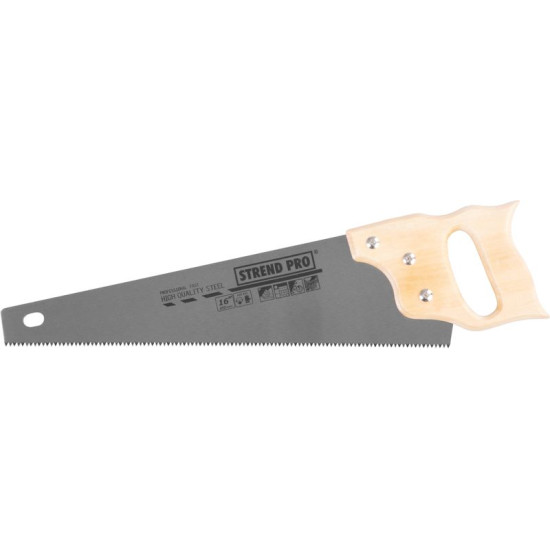 Hand saw 400 mm Strend Pro, with wooden handle