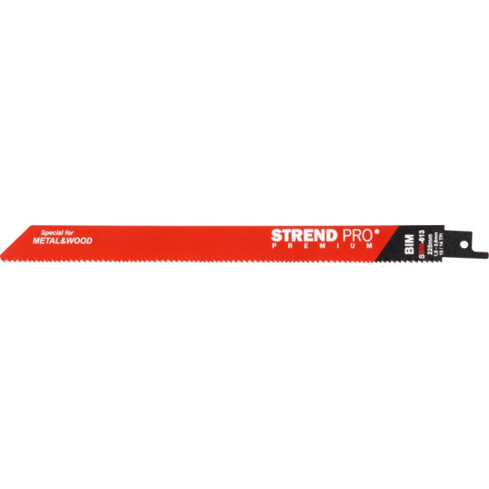 Reciprocating saw blade Strend Pro SBM-613, 225/0.90 mm, metal&wood, BIM, S1122VF, 5pcs Reciprocating saw blade Strend Pro SBM-613, 225/0.90 mm, metal&wood, BIM, S1122VF, 5pcs