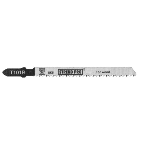 Пилка лобзика Strend Pro T101B 100 мм, 10z, по дереву, упак. 5 шт.
