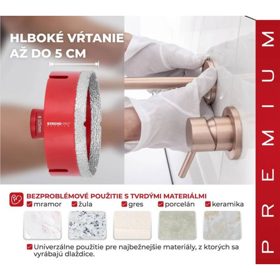 Коронка алмазная Strend рro рremium DсB11, 105 мм, M14, проф