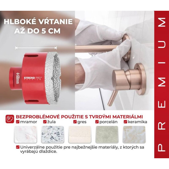 Teemantotsikute komplekt Strend pro premium DсB11S5, 20-35-45-55-68 mm, M14 Teemantotsikute komplekt Strend pro premium DсB11S5, 20-35-45-55-68 mm, M14