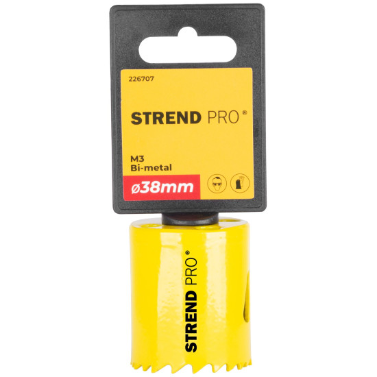 Strend Pro BHS44 cutter, 38 mm, M3 Bi-metal, metal crown, saw Strend Pro BHS44 cutter, 38 mm, M3 Bi-metal, metal crown, saw