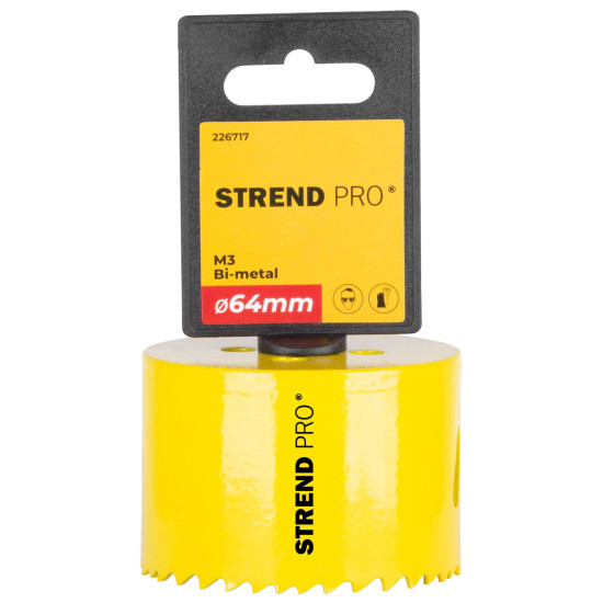 Strend Pro BHS44 cutter, 64 mm, M3 Bi-metal, metal crown, saw Strend Pro BHS44 cutter, 64 mm, M3 Bi-metal, metal crown, saw