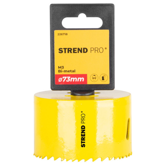 Strend Pro BHS44 cutter, 73 mm, M3 Bi-metal, metal crown, saw