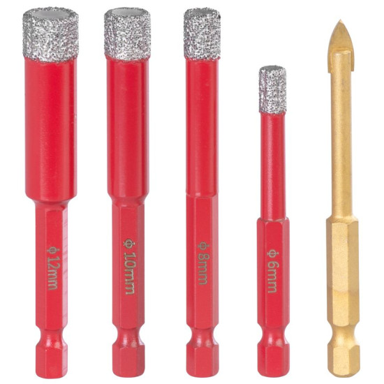 Teemantotsikute komplekt Strend pro premium, 6-8-10-12 mm, HEX, klaasipuur 6 mm Teemantotsikute komplekt Strend pro premium, 6-8-10-12 mm, HEX, klaasipuur 6 mm
