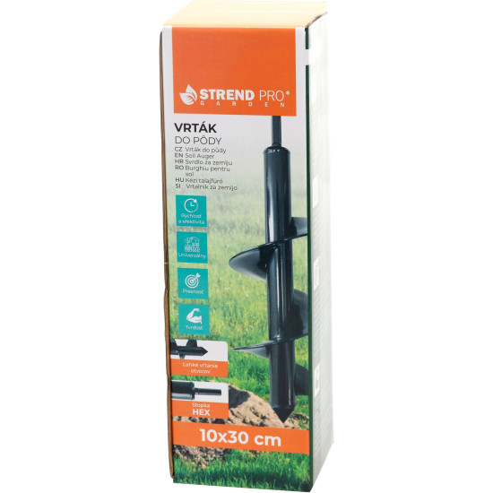 Бур земляной Strend Pro, 10x30 см