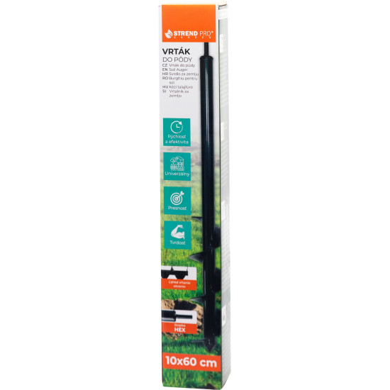 Бур земляной Strend Pro, 10x60 см Бур земляной Strend Pro, 10x60 см