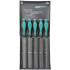 File set 5 pcs Whirlpower 200mm, flat, half-round, round, triangle, square