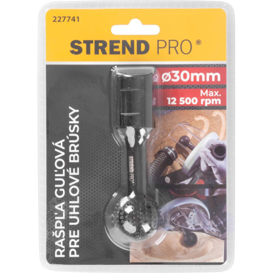 Rasp Strend Pro RSP41, puidule, 30 mm, nurklihvijale, sfääriline, must