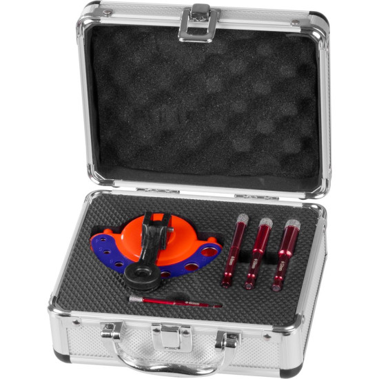 Strend Pro Premium lõikurite komplekt, 6-8-10-12 mm, 1/4" kuuskant, teemant, kroonid, professionaalne, aukude puurimismalliga Strend Pro Premium lõikurite komplekt, 6-8-10-12 mm, 1/4" kuuskant, teemant, kroonid, professionaalne, aukude puurimismalliga