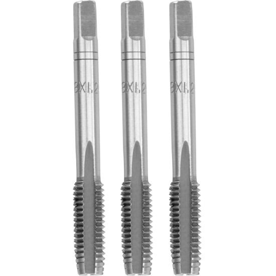 Метчик Strend Pro, M8, 1,25 мм, DIN352, Уп 3 шт