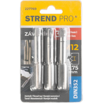 Метчик Strend Pro, M12, 1,75 мм, DIN352, уп. 3 шт