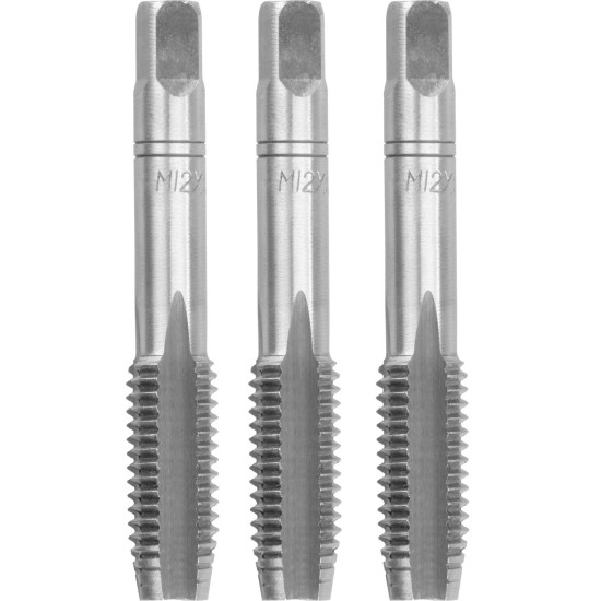 Метчик Strend Pro, M12, 1,75 мм, DIN352, уп. 3 шт