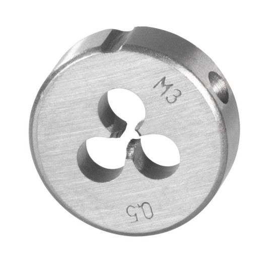 Strend Pro die, threaded, M3x0.5 mm, metric thread diameter 25 mm, DIN223B