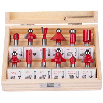 Set of milling cutters 12 pcs, into wood