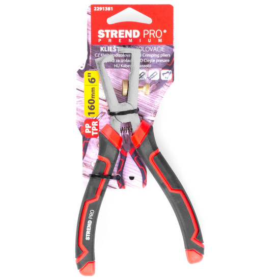 Клещи Strend Pro Premium ComfortGrip DL416, 160 мм, для зачистки кабелей