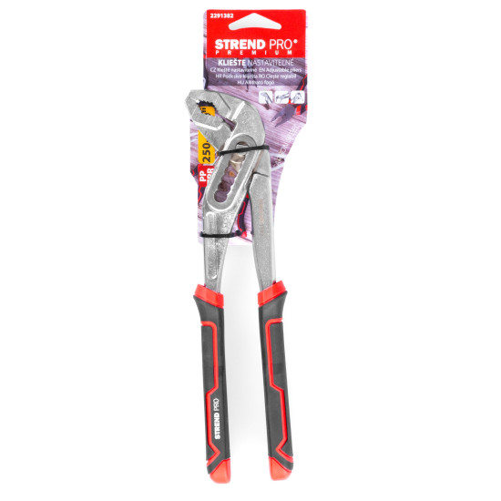 Клещи Strend Pro Premium ComfortGrip DL417, 250 мм, регулируемые, трубные Клещи Strend Pro Premium ComfortGrip DL417, 250 мм, регулируемые, трубные