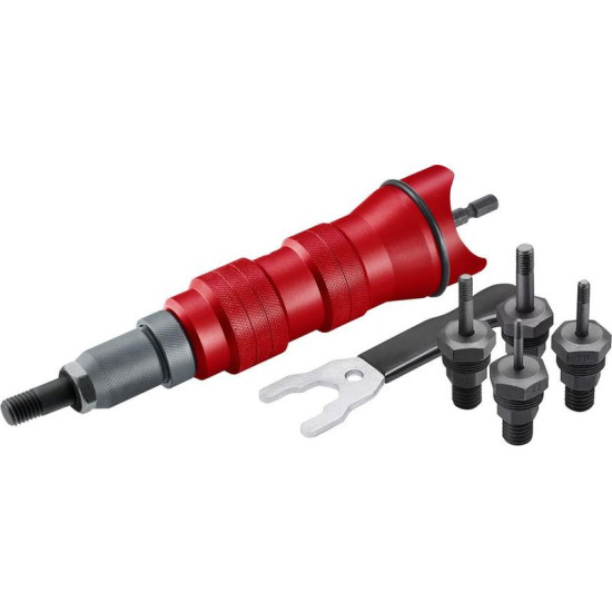 Drill attachment Strend Pro Premium, 1/4", M3 - M10, riveting, for nut rivets, in case Drill attachment Strend Pro Premium, 1/4", M3 - M10, riveting, for nut rivets, in case