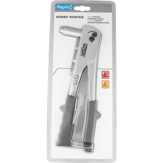 RAPID RP09 riveting pliers, for aluminum rivets, integrated wrench, soft handle