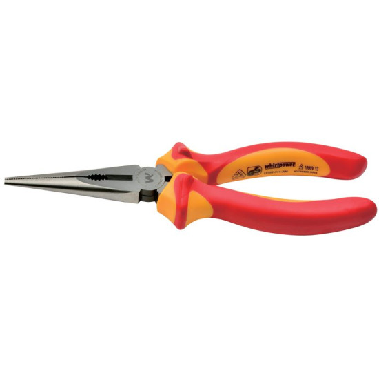 Insulated long nose pliers Whirlpower 200, DIN5745, VDE 1000V, GS