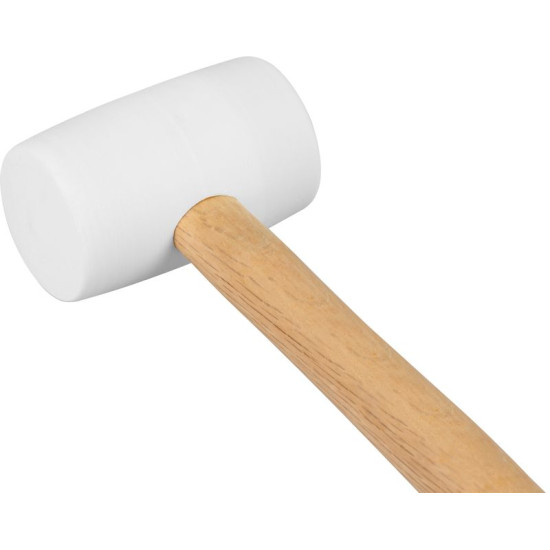 Kummist haamer, valge 340 g Strend Pro, puidust käepide