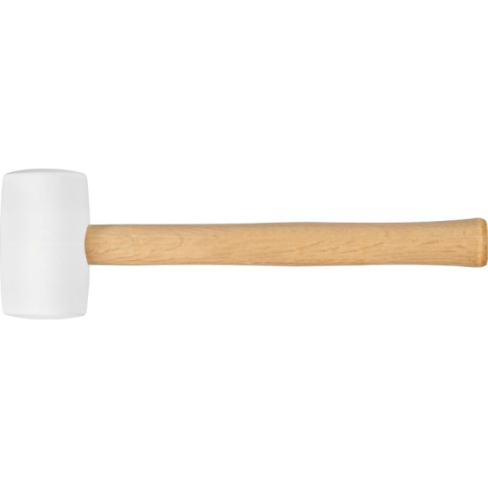 Kummist haamer, valge 340 g Strend Pro, puidust käepide