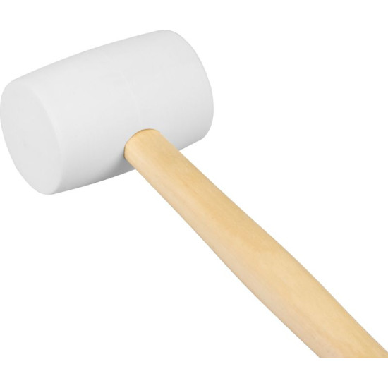 Rubber mallet whitehead 900 g Strend Pro, wooden handle Rubber mallet whitehead 900 g Strend Pro, wooden handle