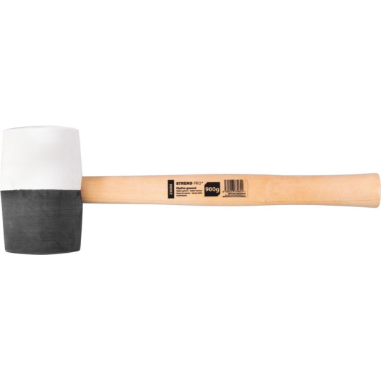Rubber hammer 910g Strend Pro, wooden handle Rubber hammer 910g Strend Pro, wooden handle