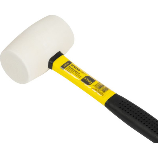 Kummist haamer, valge 450 g Strend Pro, metallist käepide