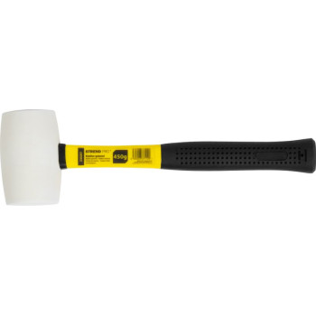 Kummist haamer, valge 450 g Strend Pro, metallist käepide