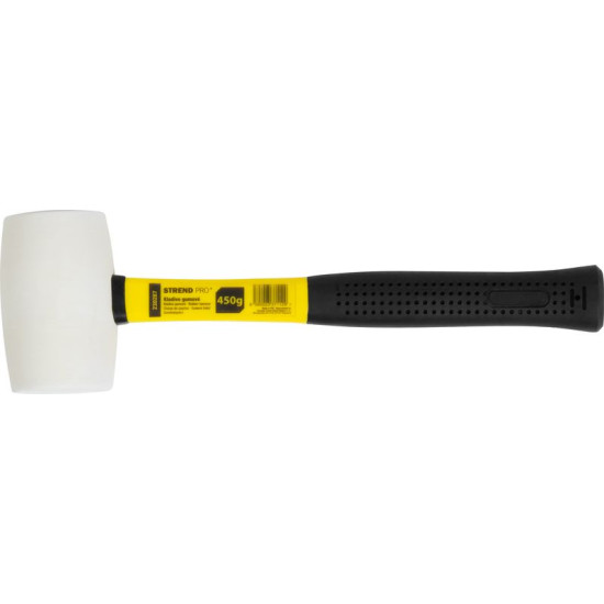 Kummist haamer, valge 450 g Strend Pro, metallist käepide