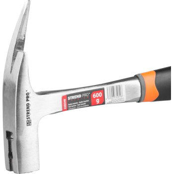 Carpenter hammer 600g Strend Pro Premium, monolit, metal handle with sof touch grip PROFI