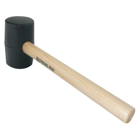 Rubber hammer Strend Pro Premium HM226 680 g, wooden handle