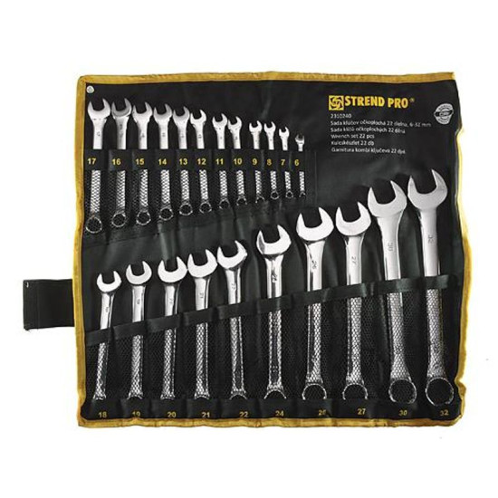 Wrench set 22 pcs Strend Pro, 6-32mm DIN 3113A Wrench set 22 pcs Strend Pro, 6-32mm DIN 3113A