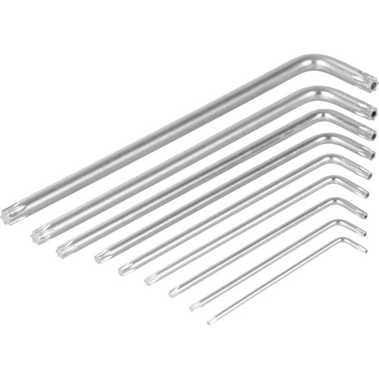 Strend Pro HK7008 mutrivõtmete komplekt, 9 osa, T10-T50, Torx, Cr-V, pesa