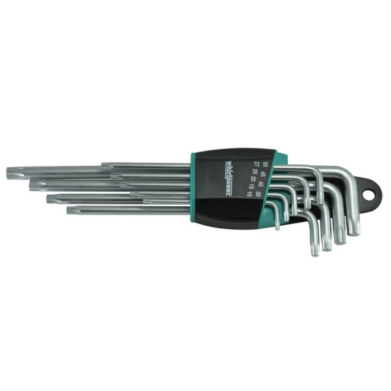 TORX key set, extra long, 9pcs Whirlpower, T10 - T50 TORX key set, extra long, 9pcs Whirlpower, T10 - T50
