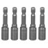 Head with magnet Strend Pro MS84, 6 mm, 1/4", magnetic bit holder, pack of 5