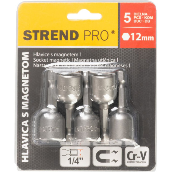 Magnetiga pea Strend Pro MS84, 12 mm, 1/4", magnetiline bitihoidja, pakis 5 tk Magnetiga pea Strend Pro MS84, 12 mm, 1/4", magnetiline bitihoidja, pakis 5 tk