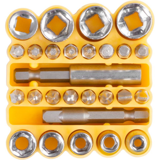 Screwdriver bit and socket set  27Pcs Strend Pro, + bit holder