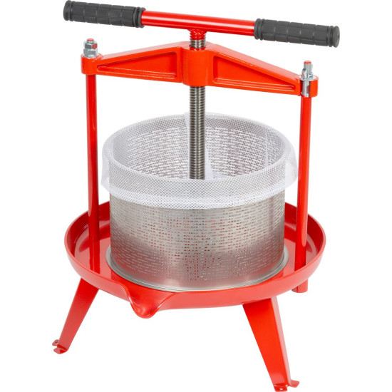 Strend Pro Press, for fruit and vegetables, 9 L, with filter bag