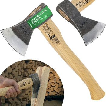Felling axe 0600g Sandblaster, with wooden handle 360mm Felling axe 0600g Sandblaster, with wooden handle 360mm