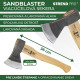 Felling axe 0600g Sandblaster, with wooden handle 360mm Felling axe 0600g Sandblaster, with wooden handle 360mm